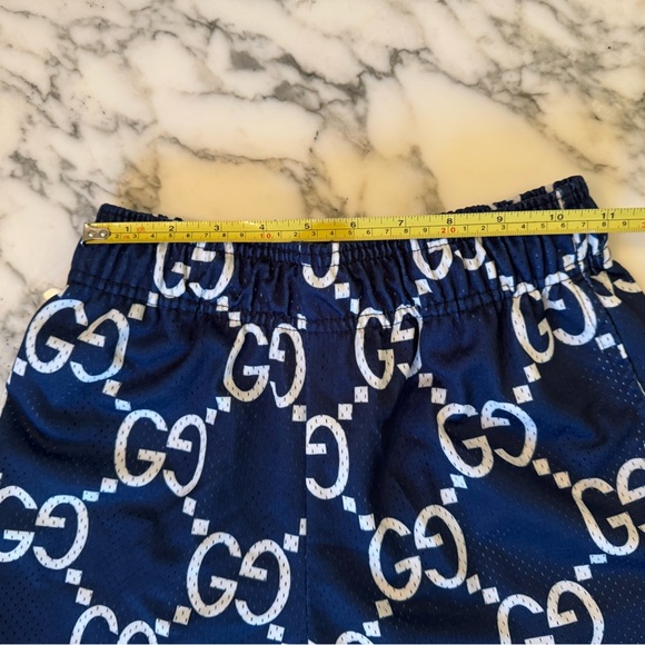 EUC Bravest studios navy blue and white gg athletic shorts pockets drawstring XS - Picture 3 of 7